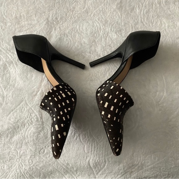 Joe’s Jean Speckled Calf Hair Pointed Toe Heels - Picture 4 of 11